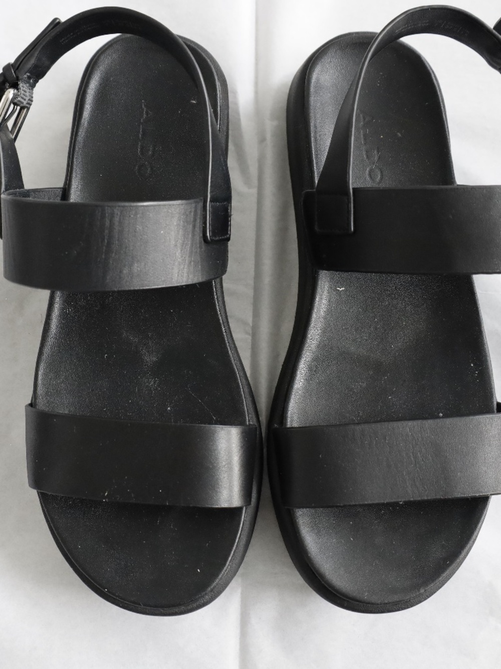 ALDO Black Slingback Platform Sandals Open Toe